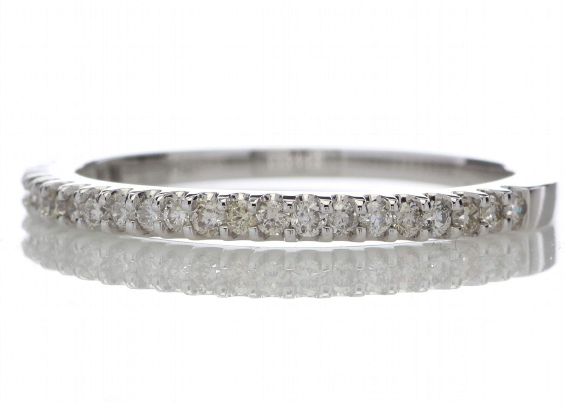 ***£10,390.00*** Certified by GIE 18ct White Gold Half Eternity Diamond Ring 0.25 Carats, Colour-VS, - Image 2 of 4