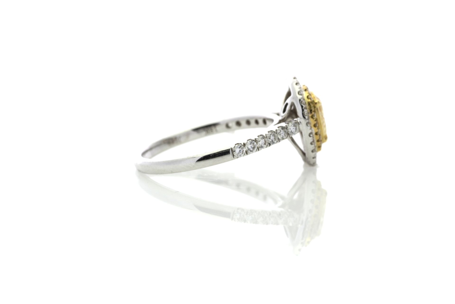 ***£20,465.00*** Certified by GIE 18ct Fancy Pear Shape Diamond Set In A Halo Setting Ring (0.36) - Image 4 of 4