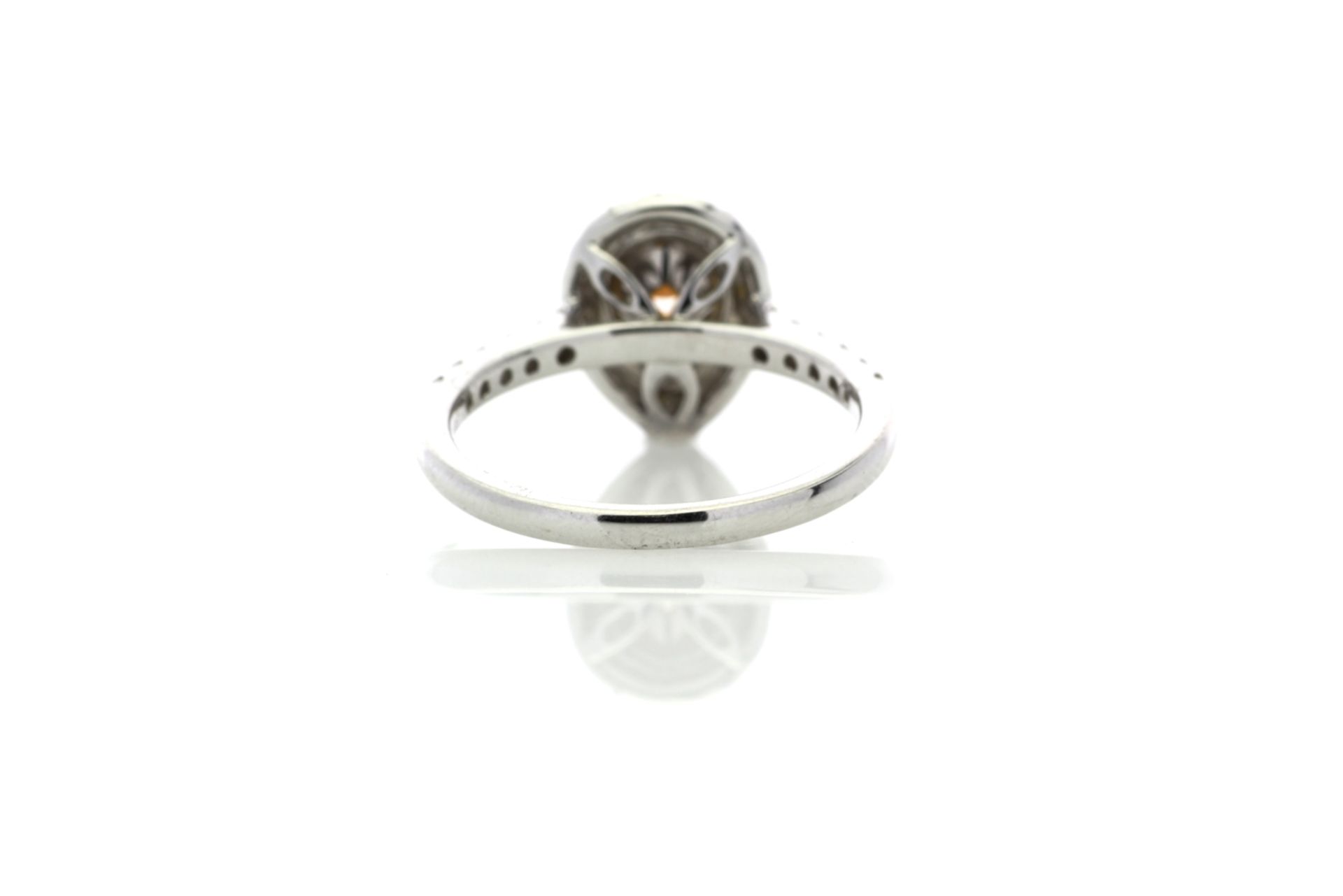 ***£20,465.00*** Certified by GIE 18ct Fancy Pear Shape Diamond Set In A Halo Setting Ring (0.36) - Image 3 of 4