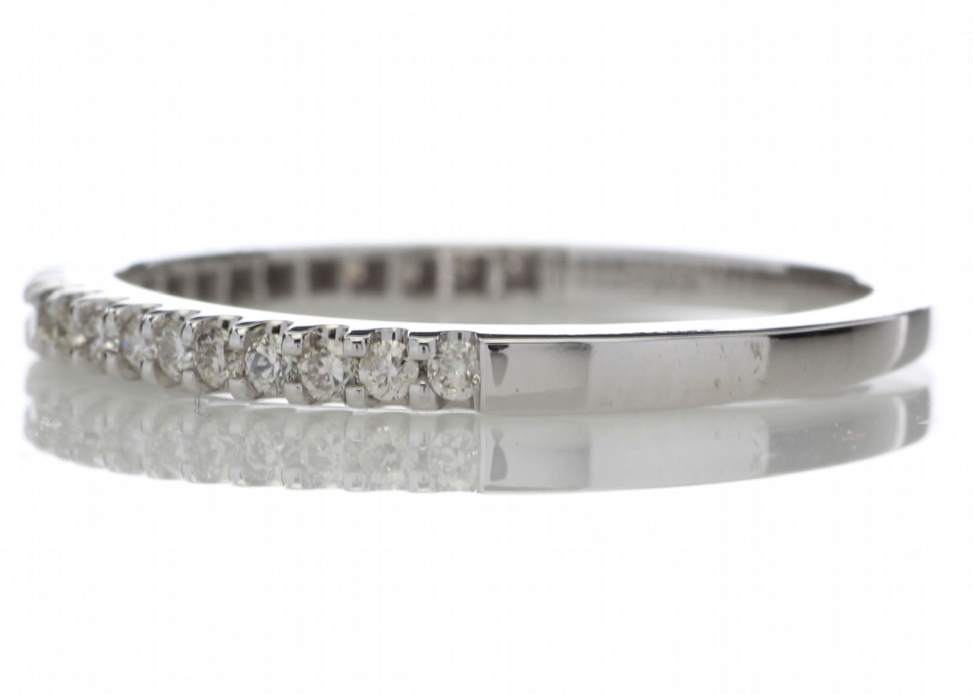 ***£10,390.00*** Certified by GIE 18ct White Gold Half Eternity Diamond Ring 0.25 Carats, Colour-VS, - Image 3 of 4