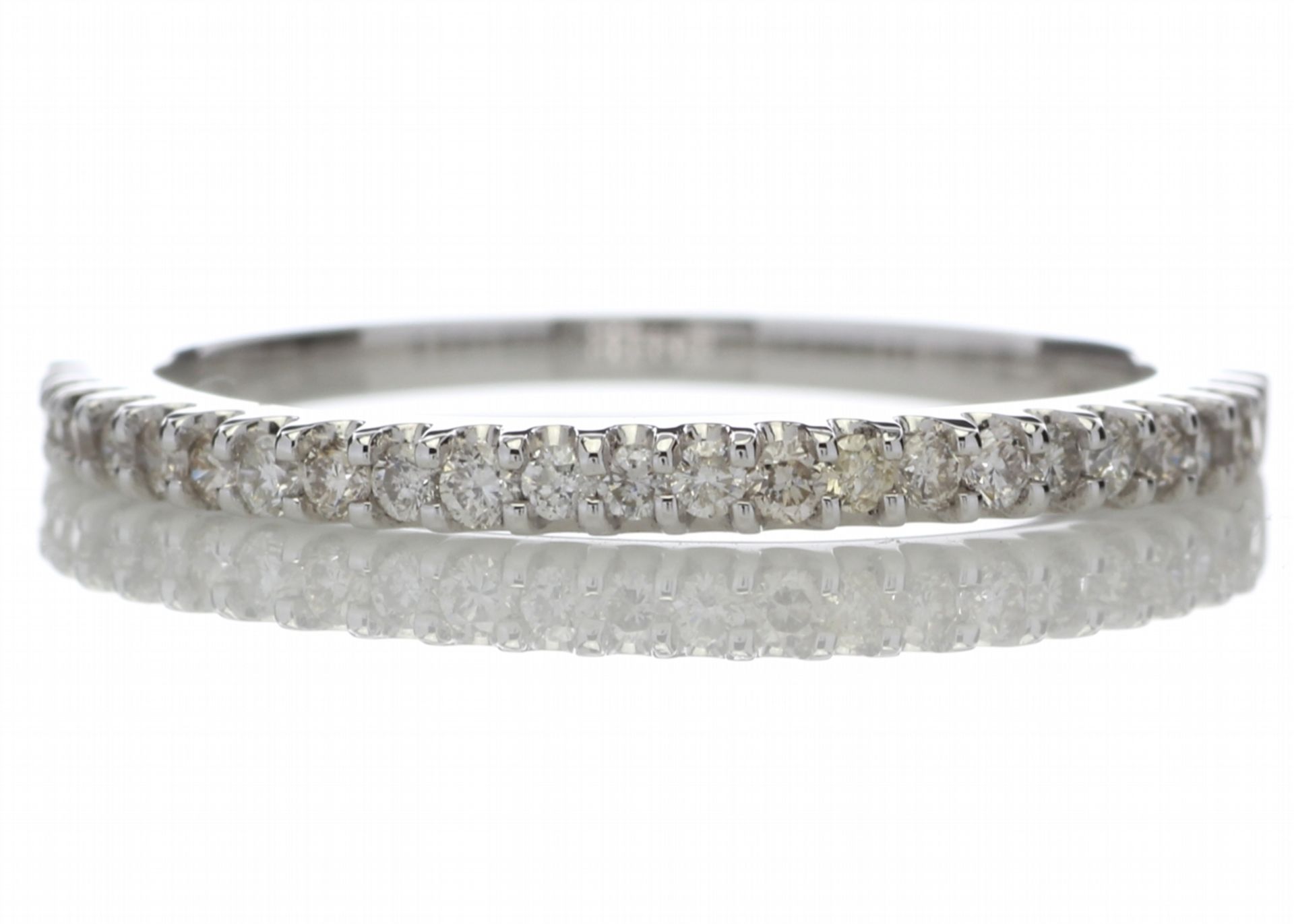 ***£10,390.00*** Certified by GIE 18ct White Gold Half Eternity Diamond Ring 0.25 Carats, Colour-VS,