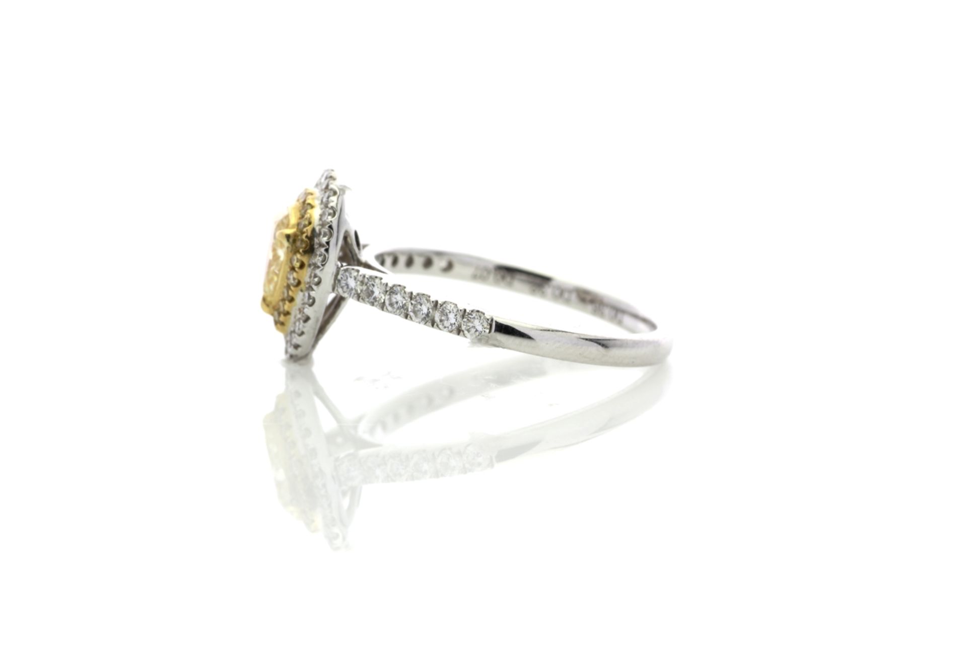 ***£20,465.00*** Certified by GIE 18ct Fancy Pear Shape Diamond Set In A Halo Setting Ring (0.36) - Image 2 of 4