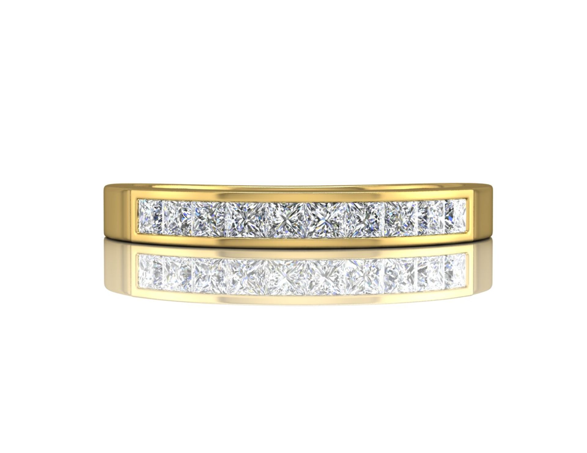 ***£4,259.00*** Certified by GIE 9ct Channel Set Semi Eternity Diamond Ring 0.50 Carats, Colour-D, - Image 4 of 5