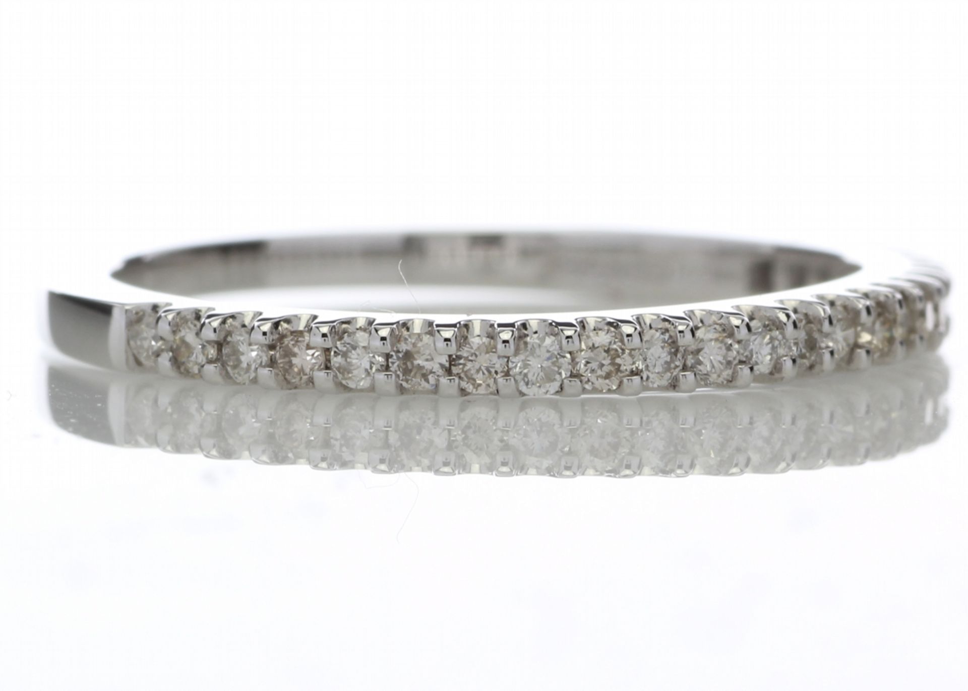 ***£10,390.00*** Certified by GIE 18ct White Gold Half Eternity Diamond Ring 0.25 Carats, Colour-VS, - Image 4 of 4