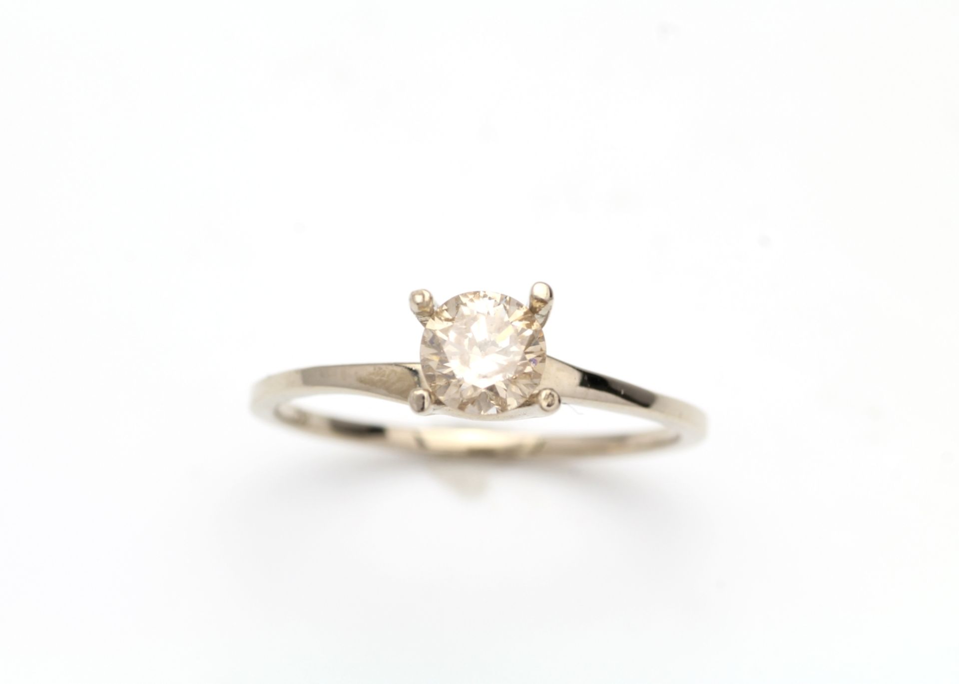 ***£4,499.00*** Certified by GIE 18ct White Gold Single Stone Wire Set Diamond Ring 0.50 Carats,