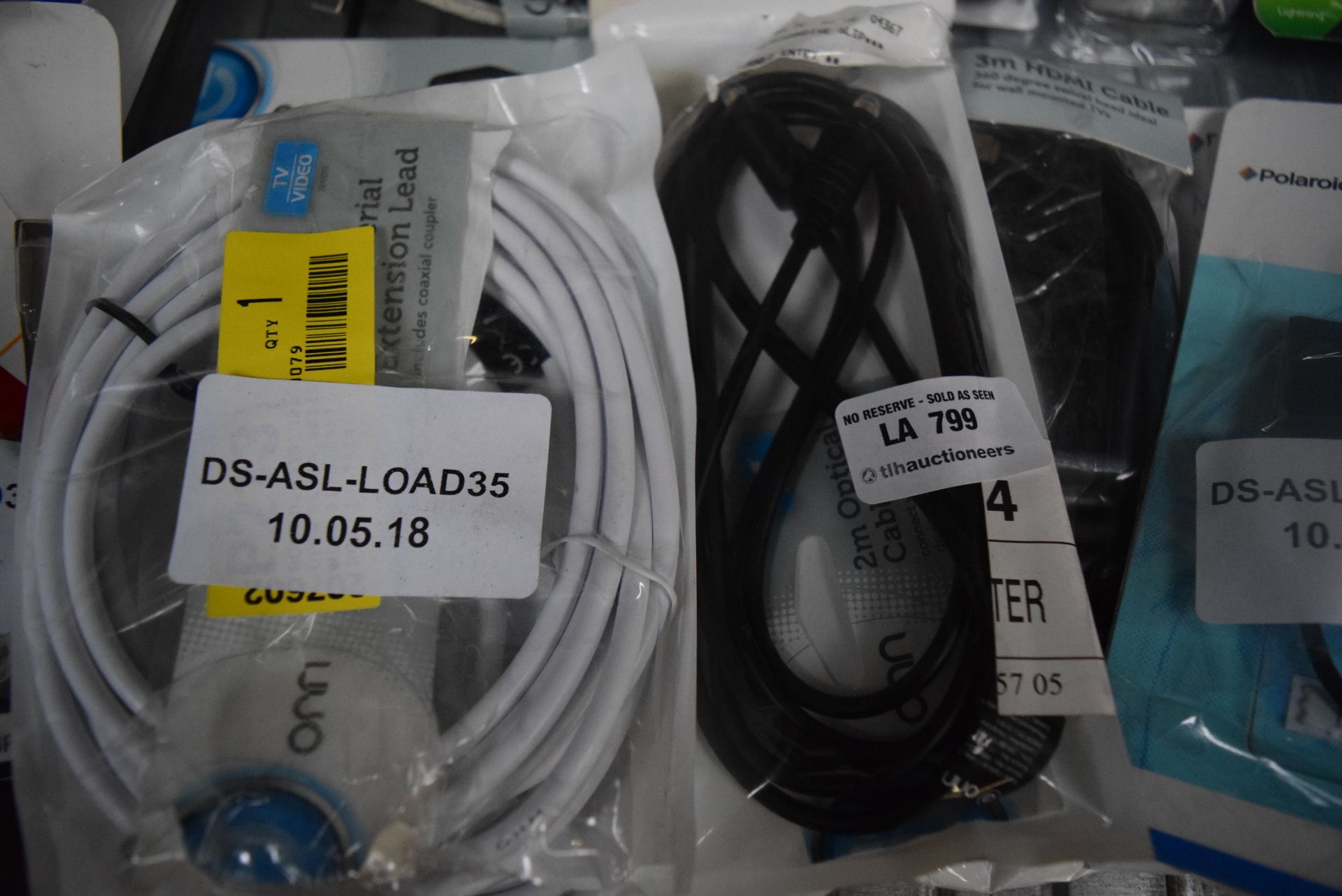 4 X ASSORTED CABLES TO INCLUDE HDMI AND OTHERS COMBINED RRP £30 15.05.18