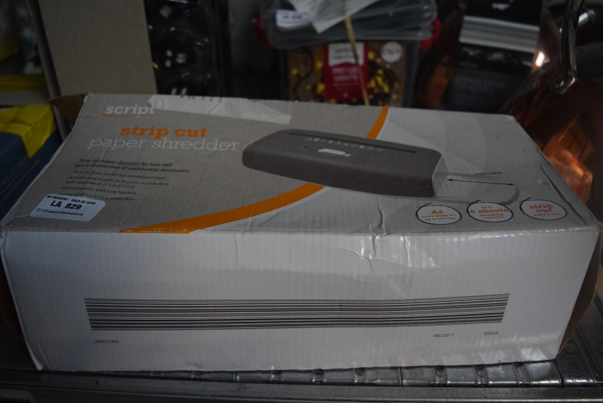 1 X BOXED SCRIPT STRIP CUTTER PAPER SHREDDER RRP £20 15.05.18