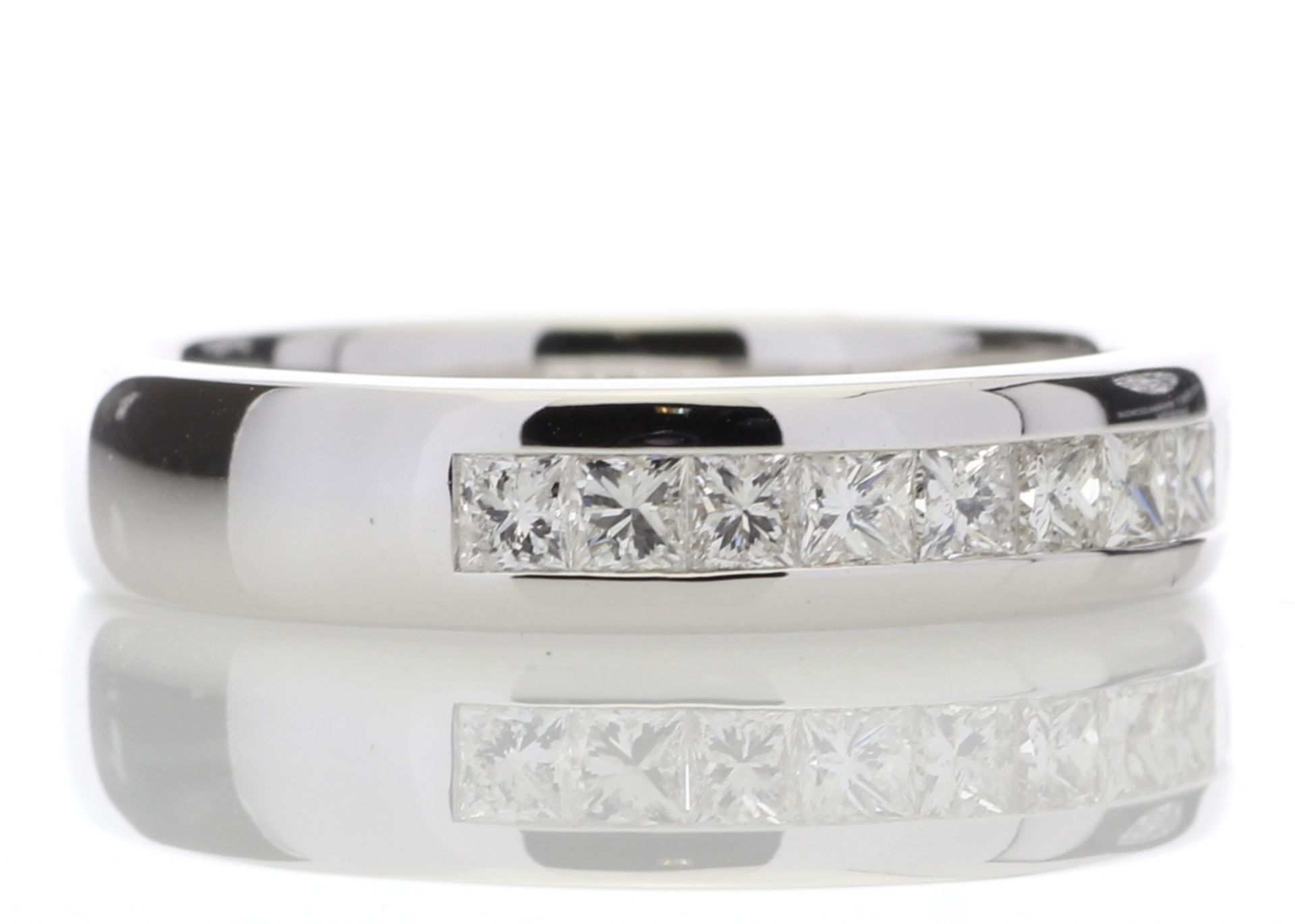 ***£6,255.00*** UNUSED - Certified by GIE 18ct White Gold Diamond Channel Set Half Eternity Ring 0. - Image 4 of 5