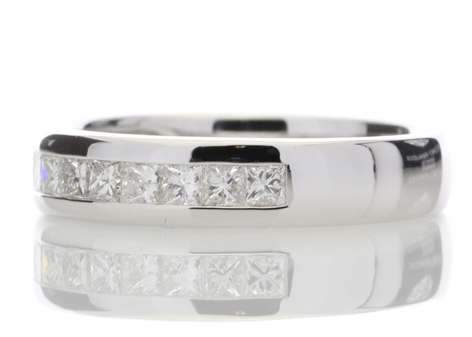 ***£6,255.00*** UNUSED - Certified by GIE 18ct White Gold Diamond Channel Set Half Eternity Ring 0. - Image 2 of 5