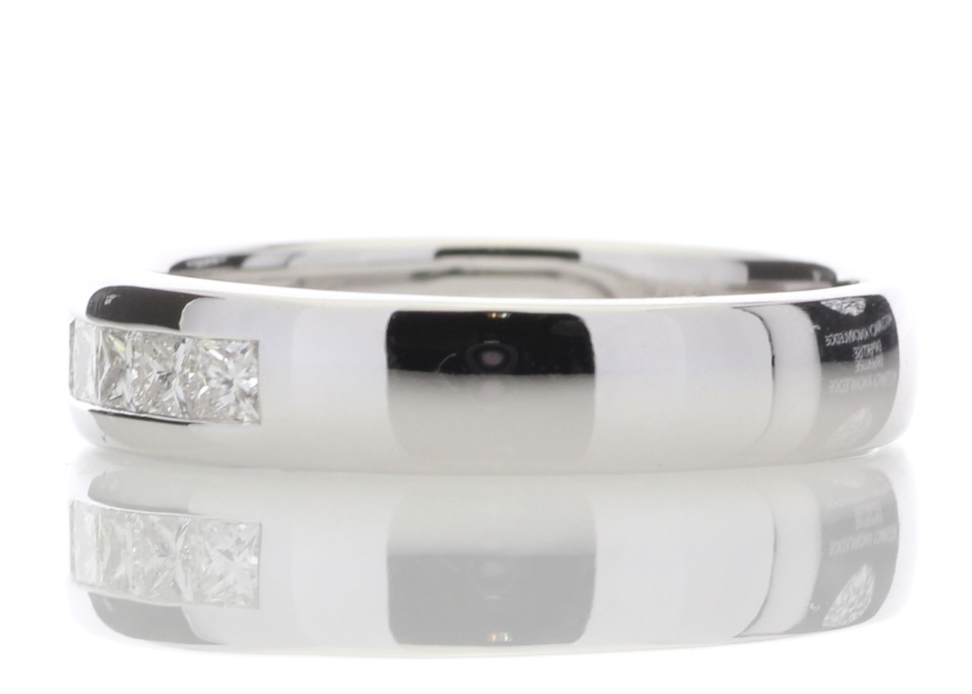 ***£6,255.00*** UNUSED - Certified by GIE 18ct White Gold Diamond Channel Set Half Eternity Ring 0. - Image 3 of 5