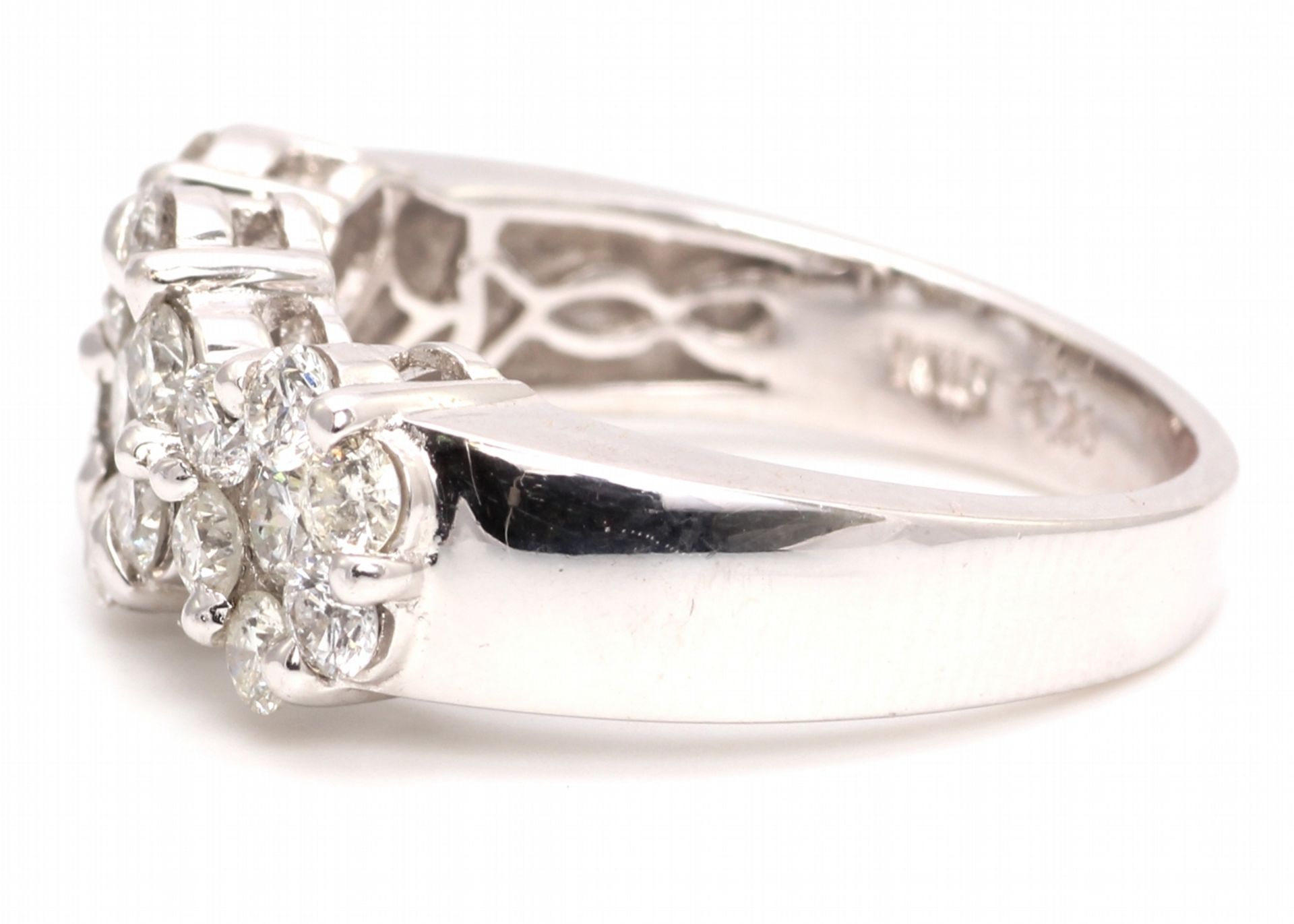 ***£12,700.00*** UNUSED - Certified by GIE 18ct White Gold Flower Cluster Diamond Ring 1.50 - Image 3 of 5