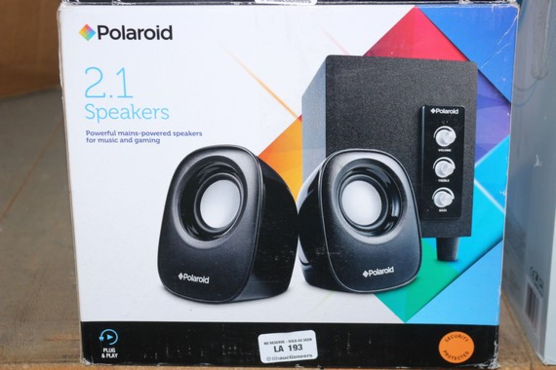1 x POLAROID 2.1 SPEAKER SYSTEM *PLEASE NOTE THAT THE BID PRICE IS MULTIPLIED BY THE NUMBER OF ITEMS