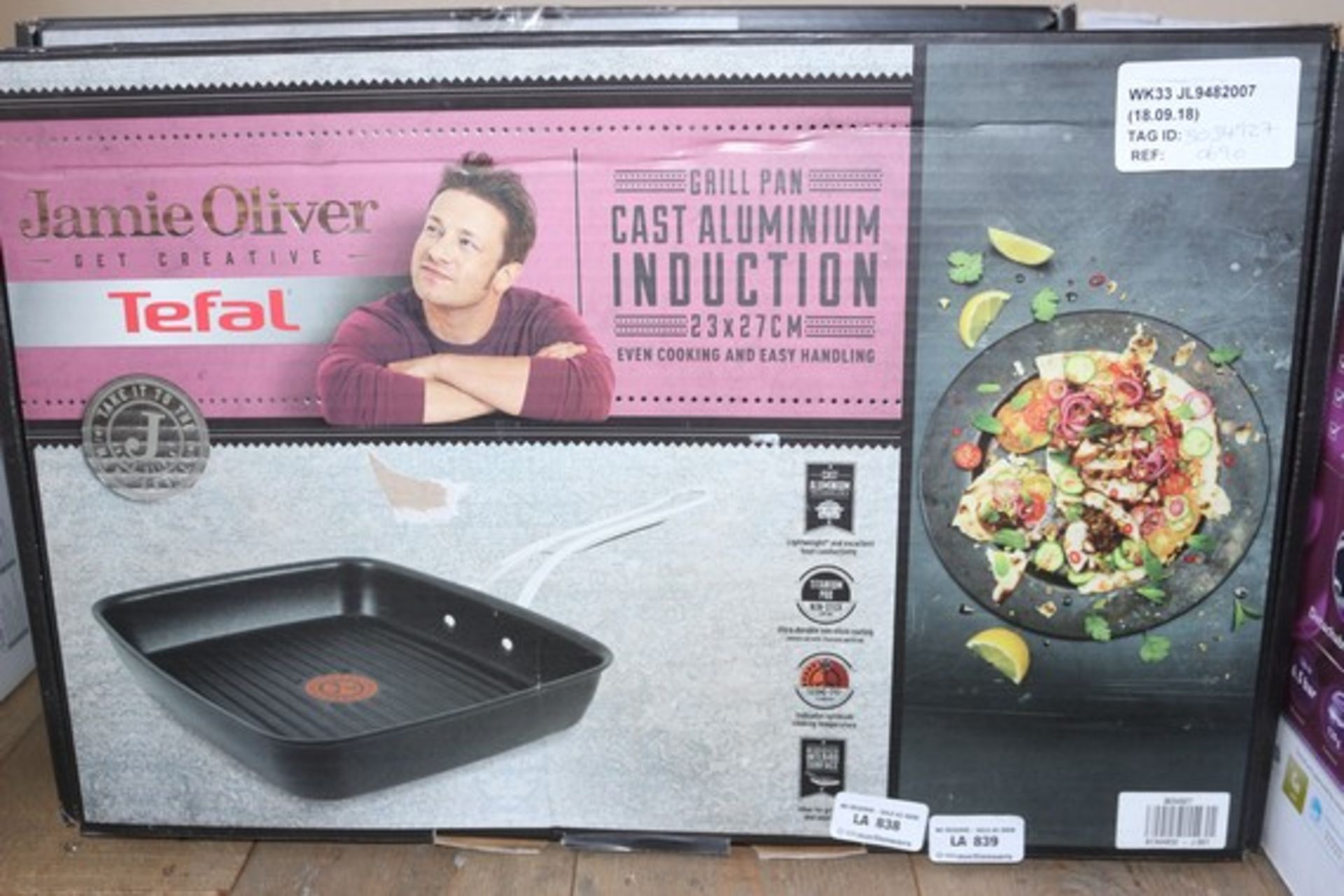 1 x JAMIE OLIVER TEFAL GRILL PAN RRP £70 (18.09.18) *PLEASE NOTE THAT THE BID PRICE IS MULTIPLIED BY