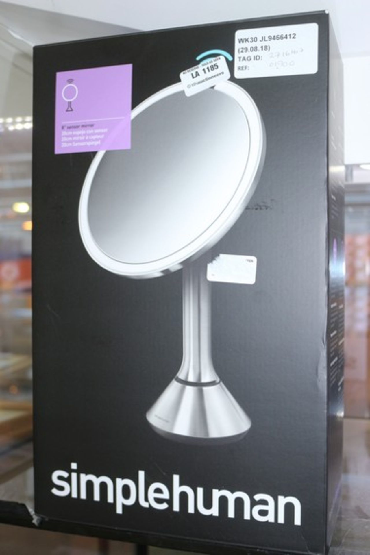 1 x SIMPLE HUMAN SENSOR MIRROR RRP £170 (29.08.18) *PLEASE NOTE THAT THE BID PRICE IS MULTIPLIED