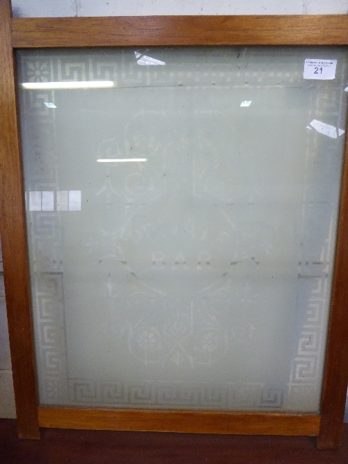 'Private Bar' pub door glass, 32' x 38.5' - Image 2 of 2