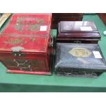 3 jewellery boxes including an Oriental jewellery box