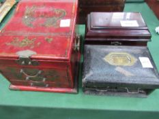 3 jewellery boxes including an Oriental jewellery box