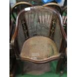 Cane backed tub chair