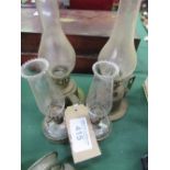 Pair of oil hand lamps