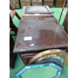 2 box commodes, 3 wall mirrors & wooden stand