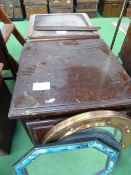 2 box commodes, 3 wall mirrors & wooden stand