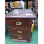 Mahogany 3 drawer Wellington chest