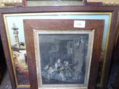 6 various framed pictures