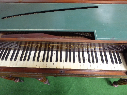 Early 19th century mahogany cased square piano by William Edwards, Bridge Street, Lambeth with 5 - Image 6 of 11