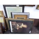6 various framed pictures