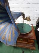 HMV horn table top gramophone