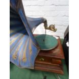 HMV horn table top gramophone