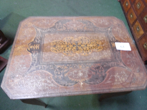 Small decorative table with inlaid top