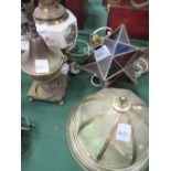 Star shape coloured light pendant & ceiling light