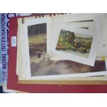 Large qty of unframed pictures & posters