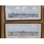 2 framed & glazed racing prints: 'Weighing & Rubbing Down' & 'Preparing to Start'