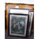 6 various framed pictures