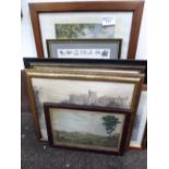 6 various framed pictures