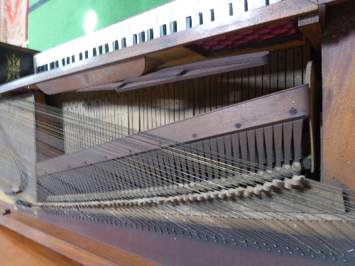 Early 19th century mahogany cased square piano by William Edwards, Bridge Street, Lambeth with 5 - Image 5 of 11