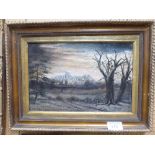 Framed oil on board of Windsor Castle, signed F W Bonnett