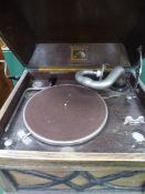 HMV model 104 box table top gramophone