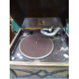 HMV model 104 box table top gramophone