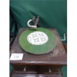 HMV box table top gramophone