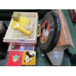 Fisher Price music box/record player, wooden Noah's Ark pull-along toy c/w animals , Jack in the