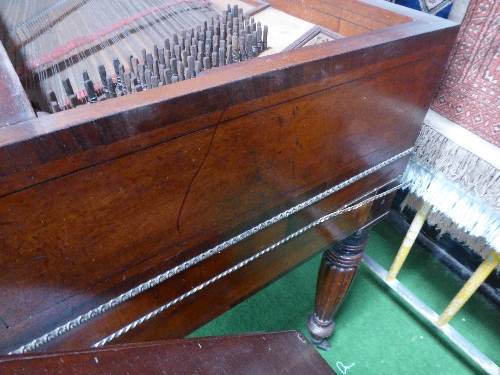 Early 19th century mahogany cased square piano by William Edwards, Bridge Street, Lambeth with 5 - Image 4 of 11