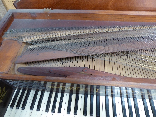 Early 19th century mahogany cased square piano by William Edwards, Bridge Street, Lambeth with 5 - Image 9 of 11