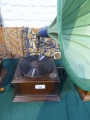 Selby horned table top gramophone