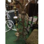 Ornate wrought iron standard lamp
