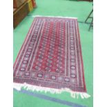 2 Bokhara red ground rugs: 78' x 51' & 72' x 48'