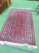 2 Bokhara red ground rugs: 78' x 51' & 72' x 48'
