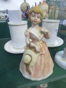 Savoy figurine of a young girl, figurine of a young ballerina, 2 Nescafe commemorative cups &